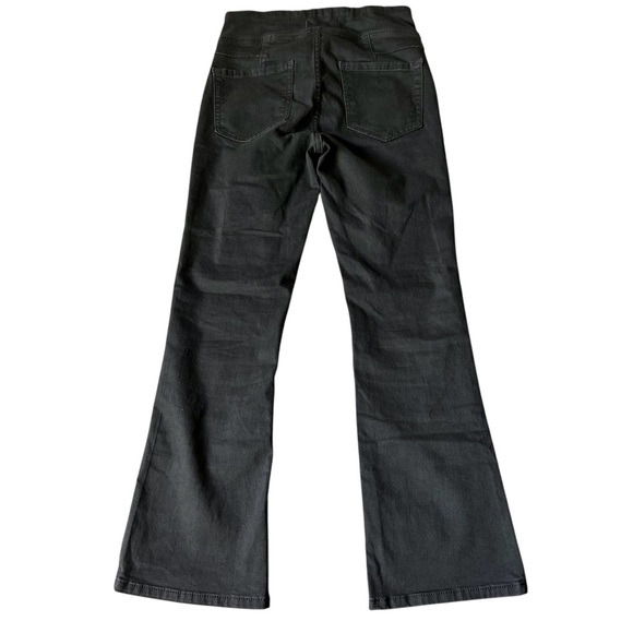 Free People We The Free Pull-On Flare Jeans Stretch Black Denim Size XS Preowned - Picture 8 of 15